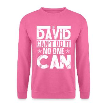 Drôle papa David Nom Prénom - Sweat-shirt Unisexe - rose - Devant