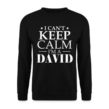 Funny Dave David Sarcasm Humor - Unisex Sweatshirt - black - Front - Alina (178cm) & Michal (187cm)