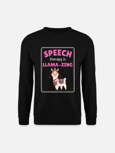 Logopädie Lama Sprachpathologie - Unisex Pullover - Schwarz
