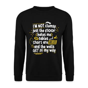 Sarcasme Citation Ironique Humour - Sweat-shirt Unisexe - noir - Devant - Alina (178cm) & Michal (187cm)