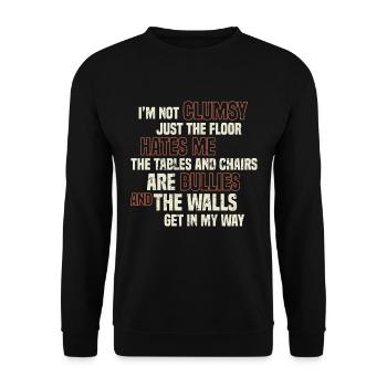 Drôle de sarcasme maladroit Blague ironique - Sweat-shirt Unisexe - noir - Devant - Alina (178cm) & Michal (187cm)