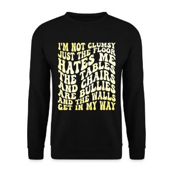 Sarcasme Humour Ironique Maladroit Chemise - Sweat-shirt Unisexe - noir - Devant - Alina (178cm) & Michal (187cm)
