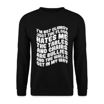Clumsy Gift - Unisex Sweatshirt - black - Front - Alina (178cm) & Michal (187cm)