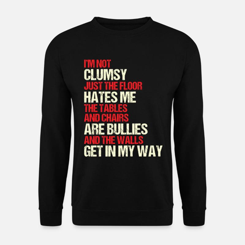 Retro Clumsy Gift Sarcasm - Unisex Sweatshirt - black