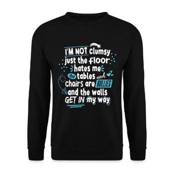 Sarcastic Clumsy Ironic - Unisex Sweatshirt - black - Front - Alina (178cm) & Michal (187cm)