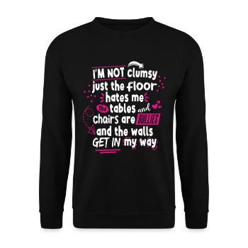 Femmes ironiques Dire drôle - Sweat-shirt Unisexe - noir - Devant - Alina (178cm) & Michal (187cm)