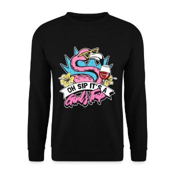 Oh sirotez que c’est un voyage entre filles - Sweat-shirt Unisexe - noir - Devant - Alina (178cm) & Michal (187cm)