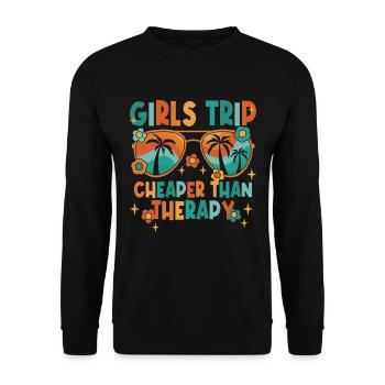 Girls Trip Summer Vacation - Unisex Sweatshirt - black - Front - Alina (178cm) & Michal (187cm)