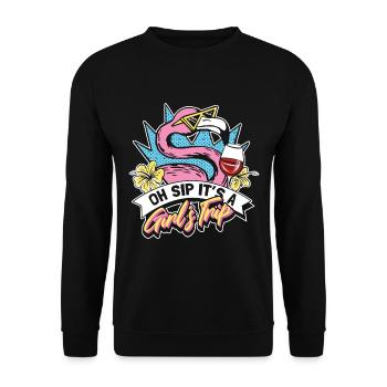 Oh sirotez que c’est un voyage entre filles - Sweat-shirt Unisexe - noir - Devant - Alina (178cm) & Michal (187cm)
