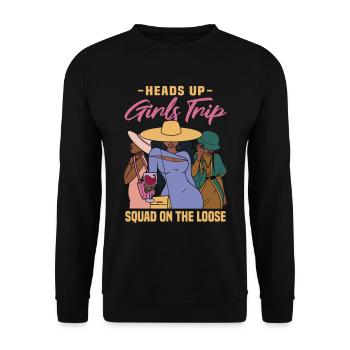 Voyage des filles - Sweat-shirt Unisexe - noir - Devant - Alina (178cm) & Michal (187cm)