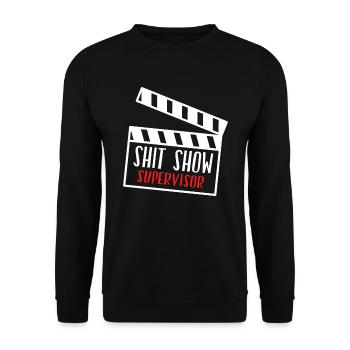 Cinema Chaos Shit Show Supervisor - Unisex Sweatshirt - black - Front - Alina (178cm) & Michal (187cm)