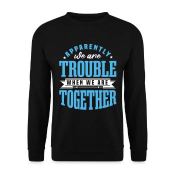 Funny Girls Trip - Unisex Sweatshirt - black - Front - Alina (178cm) & Michal (187cm)