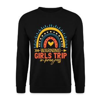 Girls Trip Vacation Rainbow - Unisex Sweatshirt - black - Front - Alina (178cm) & Michal (187cm)