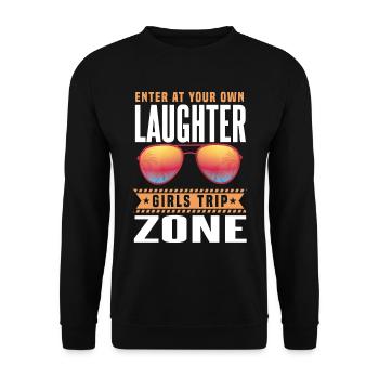 Girls Trip Zone - Unisex Sweatshirt - black - Front - Alina (178cm) & Michal (187cm)