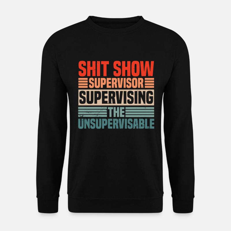 Retro-Supervisor-Geschenk - Unisex Pullover - Schwarz