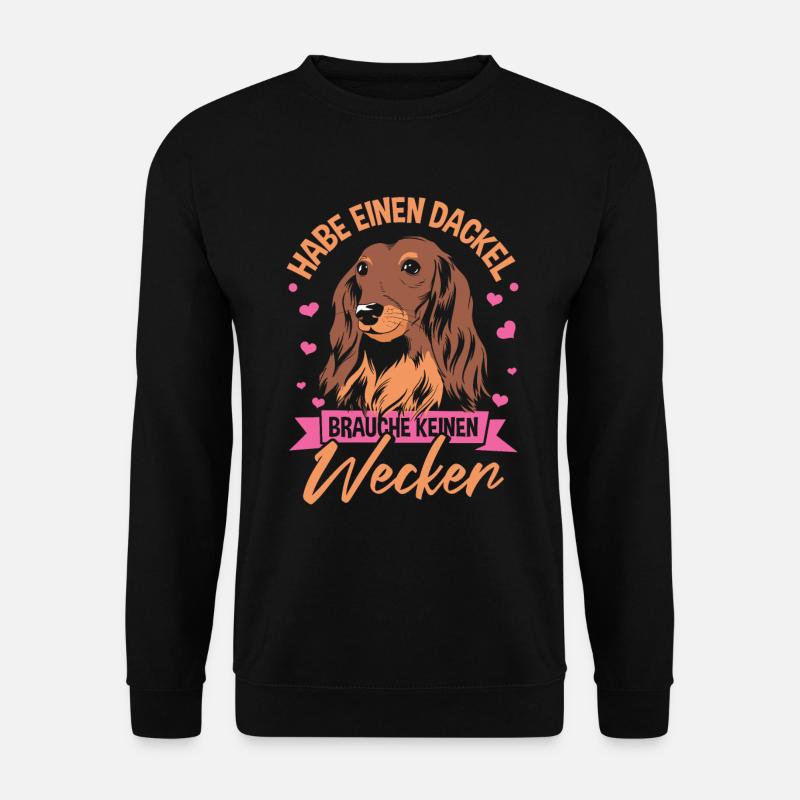 Hundebesitzer Dackel Gassi - Unisex Pullover - Schwarz