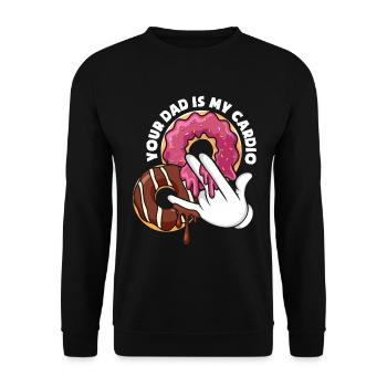 Ton père est mon cardio meme adulte drôle - Sweat-shirt Unisexe - noir - Devant - Alina (178cm) & Michal (187cm)