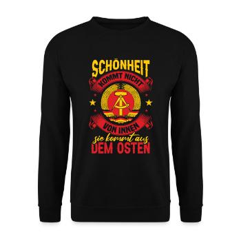 Schönheit Kommt Aus Dem Osten - Unisex Pullover - Schwarz - Vorne - Alina (178cm) & Michal (187cm)