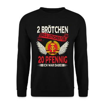 DDR Osten Ostblock Sachsen - Unisex Pullover - Schwarz - Vorne - Alina (178cm) & Michal (187cm)