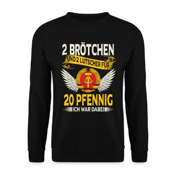 Ostblock Heimat DDR Ostdeutschland - Unisex Pullover - Schwarz - Vorne - Alina (178cm) & Michal (187cm)