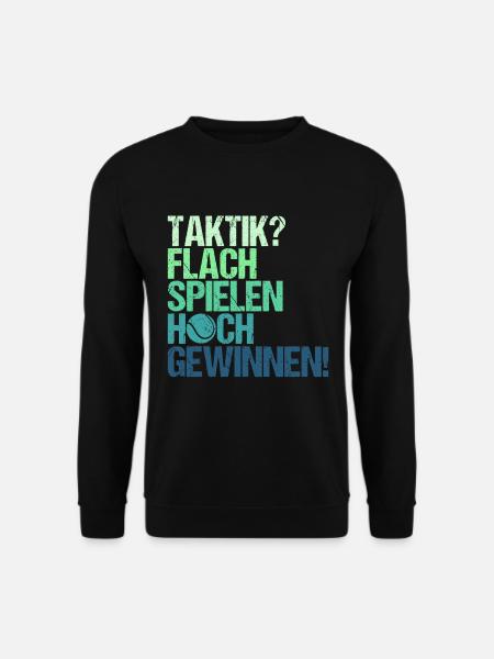 Tennis Taktik Humor Tennisspieler - Unisex Pullover - Schwarz