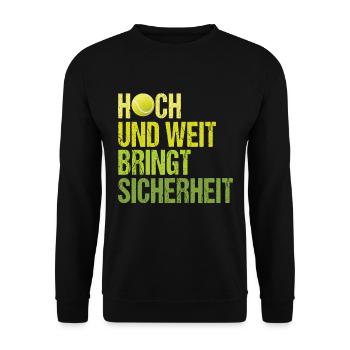 Tennis Taktik Tennisspieler - Unisex Pullover - Schwarz - Vorne - Alina (178cm) & Michal (187cm)