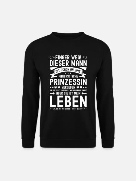 Mann Vergeben Geschenk für Ehemann Finger Weg - Unisex Pullover - Schwarz