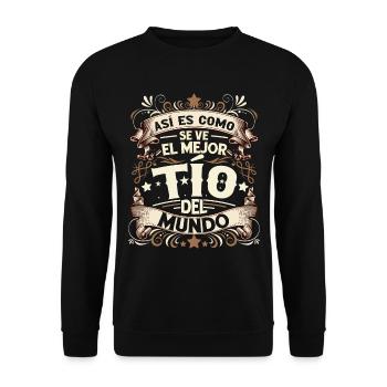 This is what the best guy in the world looks like - Unisex Sweatshirt - black - Front - Alina (178cm) & Michal (187cm)