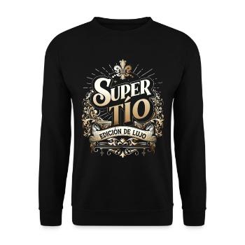 Super Uncle Deluxe Edition - Unisex Sweatshirt - black - Front - Alina (178cm) & Michal (187cm)