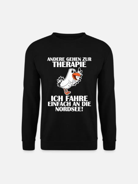 Nordsee Spruch Möwe - Unisex Pullover - Schwarz