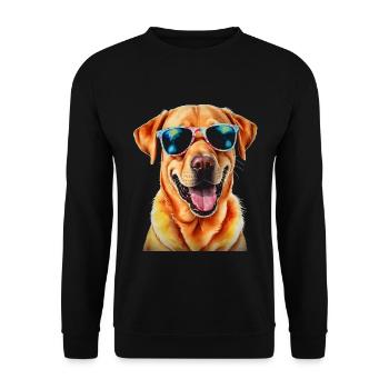 Lunettes de soleil Labrador Retriever Dog Design Print - Sweat-shirt Unisexe - noir - Devant - Alina (178cm) & Michal (187cm)