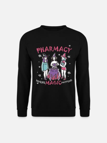 Apotheke | Where magic happens - Unisex Pullover - Schwarz