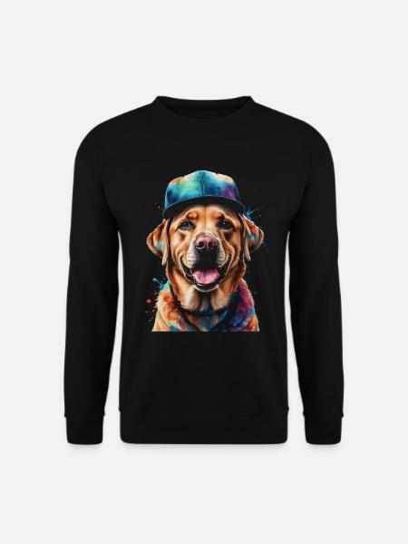 Labrador Retriever Snapback Cap Hund Design Print - Unisex Pullover - Schwarz