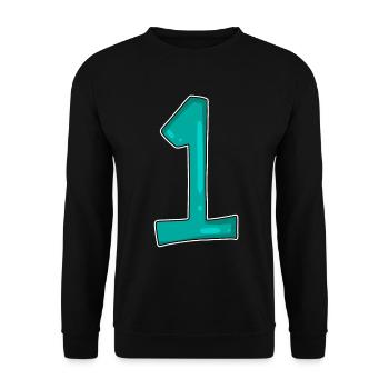 Numéro 1 Numéro Gagnant Premier Gagnant - Sweat-shirt Unisexe - noir - Devant - Alina (178cm) & Michal (187cm)