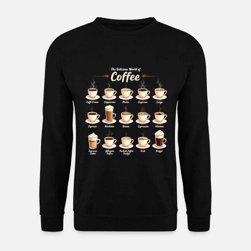 Die leckere Welt des Kaffee - Kaffee - Unisex Pullover - Schwarz