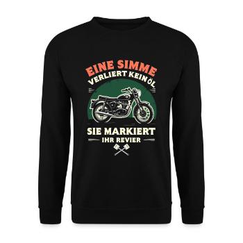 Simson DDR Moped Simson fan s51 ddr - Unisex Pullover - Schwarz - Vorne - Alina (178cm) & Michal (187cm)