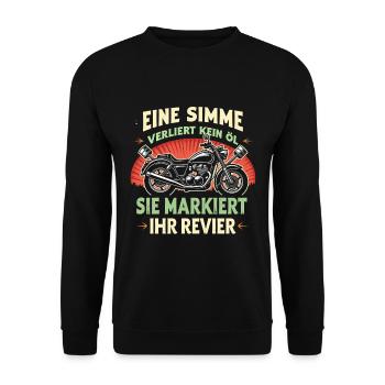Simson DDR Moped Simson fan s51 ddr - Unisex Pullover - Schwarz - Vorne - Alina (178cm) & Michal (187cm)