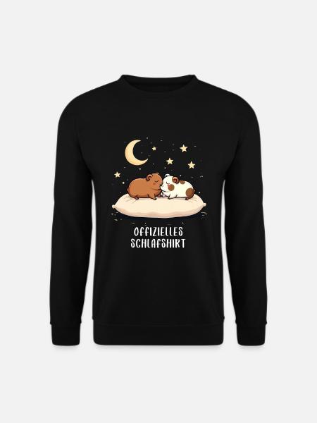 Offizielles Schlafshirt Meerschweinchen - Unisex Pullover - Schwarz