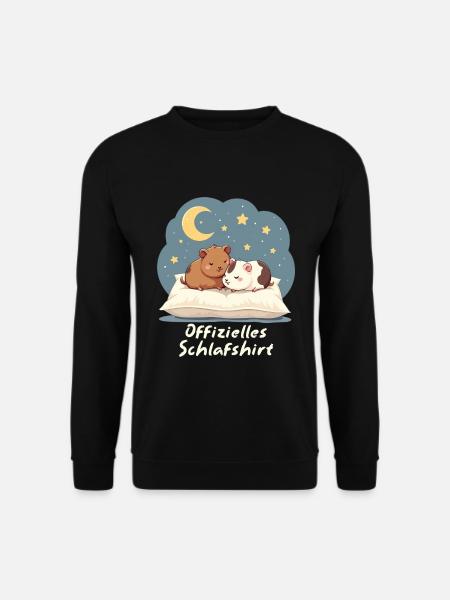 Offizielles Schlafshirt Meerschweinchen - Unisex Pullover - Schwarz