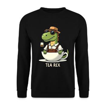 Tea Rex - Unisex Pullover - Schwarz - Vorne - Alina (178cm) & Michal (187cm)