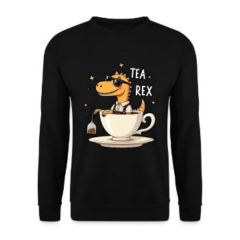 Tea Rex - Unisex Pullover - Schwarz - Vorne - Alina (178cm) & Michal (187cm)