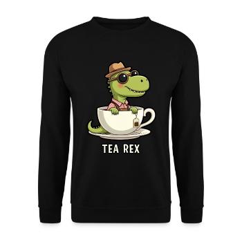 Tea Rex TRex Lederhose - Unisex Pullover - Schwarz - Vorne - Alina (178cm) & Michal (187cm)
