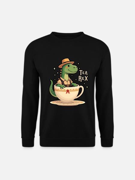 Tea Rex T-Rex Lederhose Lederhosn - Unisex Pullover - Schwarz
