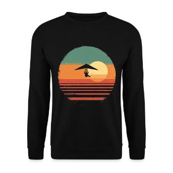 Oldtimer-Hängegleiter - Unisex Pullover - Schwarz - Vorne - Alina (178cm) & Michal (187cm)