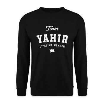 Membre à vie de l’équipe Yahir Prénom amusant Yahir - Sweat-shirt Unisexe - noir - Devant - Alina (178cm) & Michal (187cm)