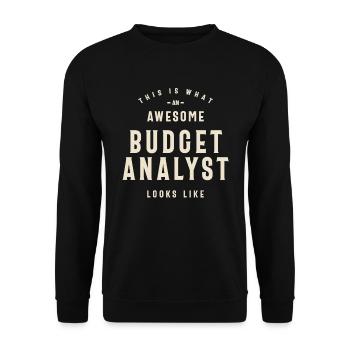 Analyste budgétaire génial - Sweat-shirt Unisexe - noir - Devant - Alina (178cm) & Michal (187cm)