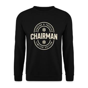 Genuine Chairman Style - Unisex Sweatshirt - black - Front - Alina (178cm) & Michal (187cm)