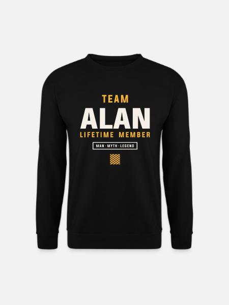 Team Alan Lifetime Member Funny Name Alan - Unisex Sweatshirt - black