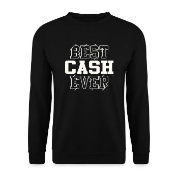 Bestes Bargeld aller Zeiten Personalisierter Name Bargeld - Unisex Pullover - Schwarz - Vorne - Alina (178cm) & Michal (187cm)