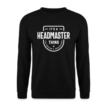 Directeur Titre du poste Anniversaire Ouvrier Idée - Sweat-shirt Unisexe - noir - Devant - Alina (178cm) & Michal (187cm)
